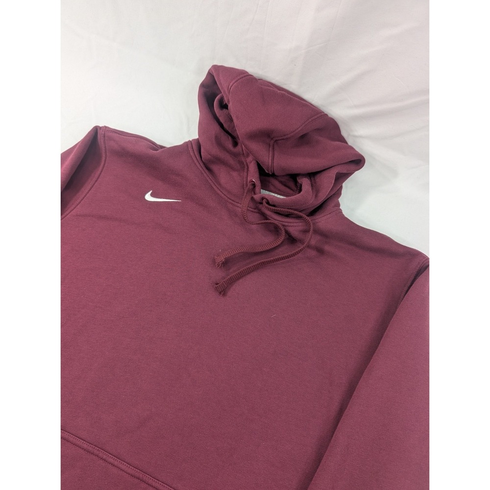 Nike Stitched Logo Cotton CLUB Fleece Hoodie Sweatshirt (‎ XL) Plum Purple